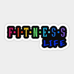 Fitness life style.Fitness training.Healthy life. Sticker